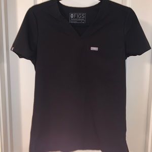 FIGS XS Women’s Black Scrub Top